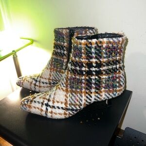 Gianni Bini Tweed Heel Boots